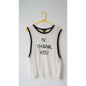 No thank you tank top